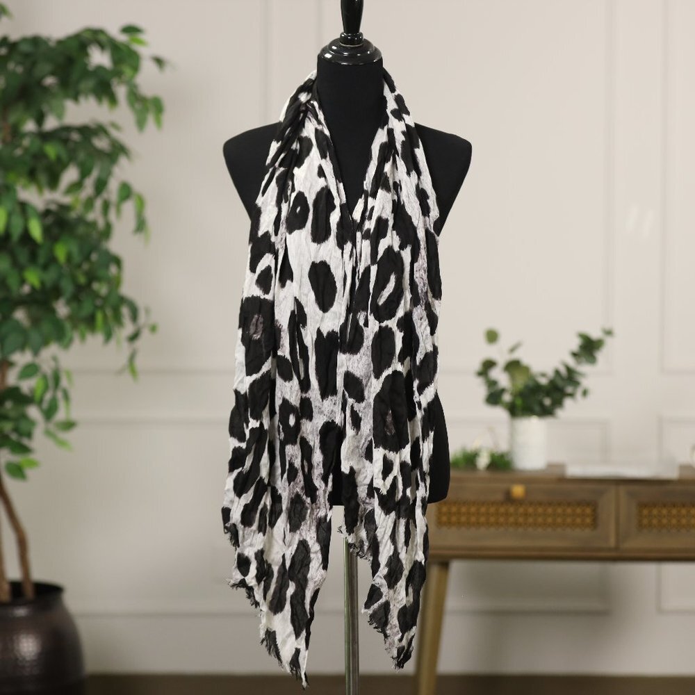 Snow Leopard Print Scarf